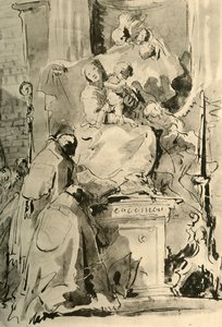 Madonna auf dem Thron und zwei Bischöfe, Mitte 18. Jahrhundert