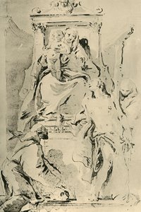 Madonna auf dem Thron mit Heiligen, Mitte 18. Jahrhundert