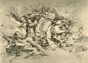 Madonna in Wolken, umgeben von Engeln, um 1754, 1928 von Giovanni Battista Tiepolo