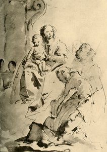 Madonna mit zwei Heiligen, Mitte 18. Jahrhundert, 1928