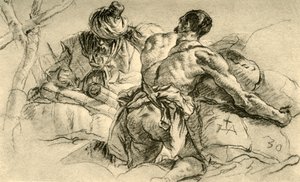 Orientalische Händler mit Ballen von Waren, 1753, 1928