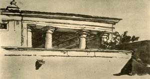 Säulenhalle einer Villa, 1757, 1928 von Giovanni Battista Tiepolo