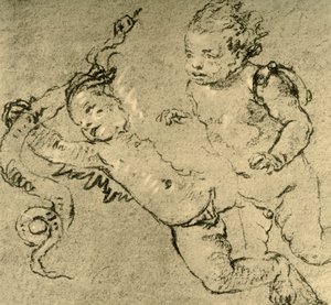 Zwei Cupidos von Giovanni Battista Tiepolo