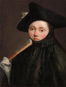 Junge Dame mit Dreispitz von Giovanni Battista Tiepolo