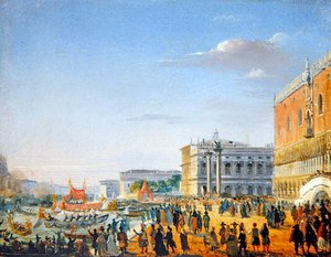 Eine venezianische Szene von Giovanni Battista della Libera