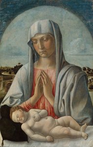 Madonna, das schlafende Kind anbetend von Giovanni Bellini