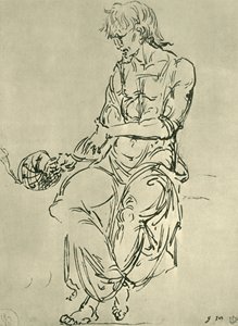Sitzender Mann mit astronomischem Instrument von Giovanni Bellini