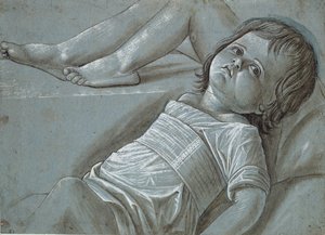 Studie für eine liegende Figur des Jesuskindes