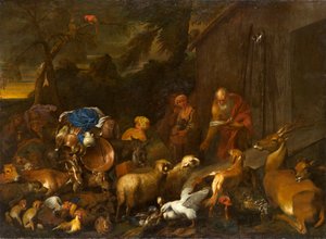 Noah und die Tiere betreten die Arche, ca. 1630-1632