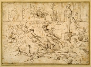 Die Pest in Aschdod von Giovanni Benedetto (1609 64) Castiglione