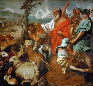 Die Tiere betreten die Arche Noah