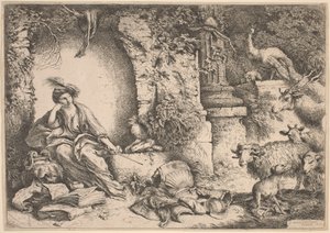 Circe verwandelt die Männer des Odysseus in Tiere von Giovanni Benedetto Castiglione