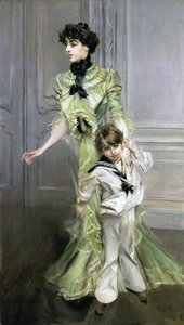 Madame Georges Hugo und ihr Sohn Jean von Giovanni Boldini