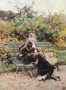 Auf der Bank im Bois, Hyde Park von Giovanni Boldini