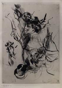 Porträt einer jungen Frau mit Figuren von Giovanni Boldini
