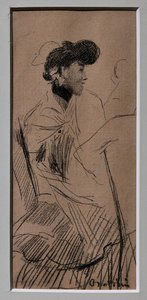 Sitzende elegante Frau