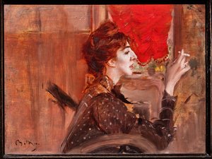 Der rote Vorhang von Giovanni Boldini