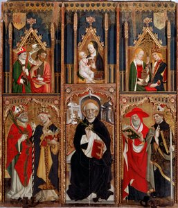 Altarbild Reghezza: St. Dominica auf dem Thron von Giovanni Canavesio