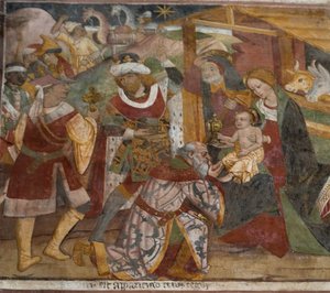 Die Anbetung der drei Könige, ca. 1492 von Giovanni Canavesio