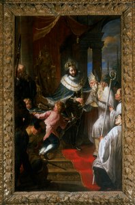 Heiliger Ludwig von Frankreich übergibt den Heiligen Dorn an Beato Bartholomew von Breganze