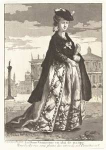 Die venezianische Dame im Karnevalskleid von Giovanni David