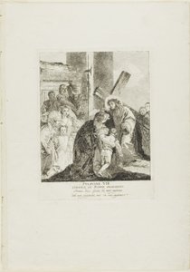Christus tröstet die weinenden Frauen, Tafel acht aus Kreuzwegstationen von Giovanni Domenico Tiepolo
