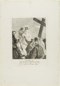 Christus wird seiner Kleider beraubt, Platte zehn aus Stationen des Kreuzes von Giovanni Domenico Tiepolo
