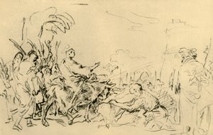 Einzug Christi in Jerusalem, um 1759, 1928 von Giovanni Domenico Tiepolo