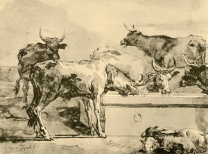 Kühe beim Tränken, Mitte bis Ende 18. Jahrhundert, 1928