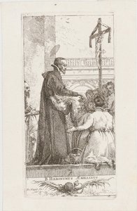 Der heilige Hieronymus Æmilianus verteilt Almosen