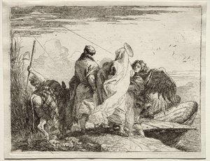 Flucht nach Ägypten: Die Heilige Familie verlässt das Ufer.