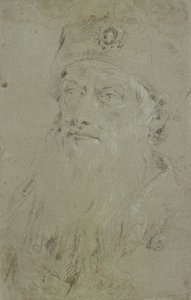 Kopf eines bärtigen Orientalen von Giovanni Domenico Tiepolo