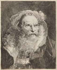 Alter Mann beim Meditieren von Giovanni Domenico Tiepolo