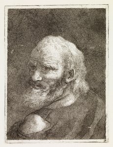 Alter Mann von hinten dargestellt von Giovanni Domenico Tiepolo