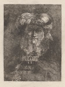 Alter Mann im Stil von Rembrandt, aus der Raccolta di Teste (Sammlung von Köpfen) von Giovanni Domenico Tiepolo
