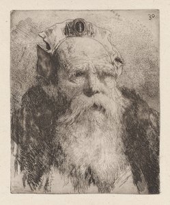 Alter Mann mit Bart, aus der Raccolta di Teste (Sammlung von Köpfen) von Giovanni Domenico Tiepolo