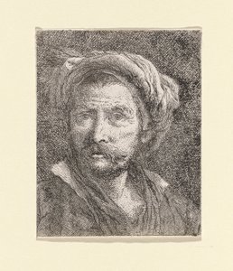 Alter Mann mit Turban, aus der Raccolta di Teste (Sammlung von Köpfen) von Giovanni Domenico Tiepolo