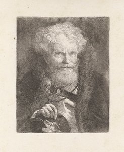 Alter Mann mit Helm, aus der Sammlung von Köpfen