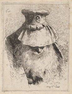 Alter Mann mit großem Hut, aus der Sammlung von Köpfen