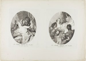 Tarquin und Lucretia und Cleopatra mit Geschenken geehrt