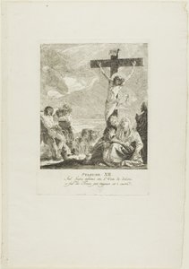Die Kreuzigung, Tafel zwölf aus Kreuzwegstationen von Giovanni Domenico Tiepolo