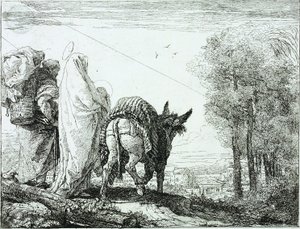 Die Flucht nach Ägypten von Giovanni Domenico Tiepolo