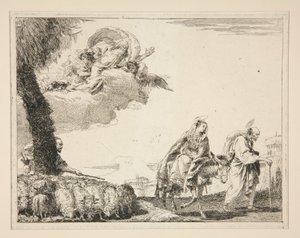 Die Heilige Familie, aus der Serie Idee pittoresche sopra la fuga in Egitto