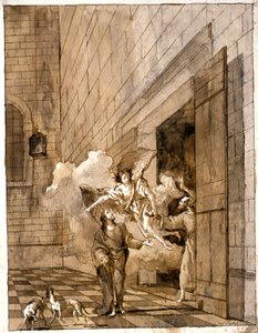 Die Befreiung des Heiligen Petrus und Johannes aus dem Gefängnis von Giovanni Domenico Tiepolo