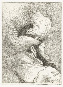 Türkischer Mann mit Turban von Giovanni Domenico Tiepolo