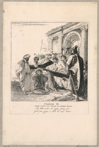 Via crucis - Station III, Er fällt das erste Mal unter dem Kreuz von Giovanni Domenico Tiepolo
