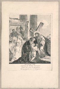 Via crucis - Station VIII, Er tröstet die weinenden Frauen von Giovanni Domenico Tiepolo