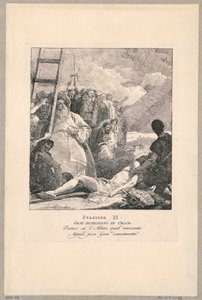 Via crucis - Station XI, Jesus ans Kreuz genagelt von Giovanni Domenico Tiepolo
