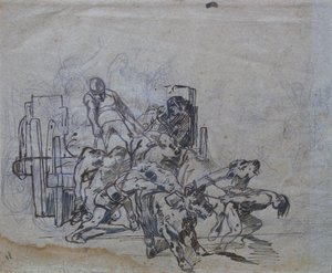 Karren mit vier Ochsen von Giovanni Fattori