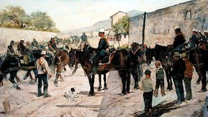 Militärische Übungen von Giovanni Fattori